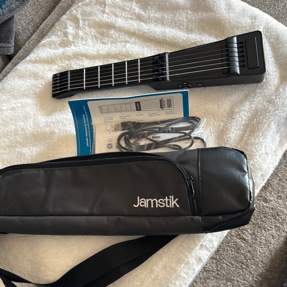 Jamstik Black Portable Guitar with Case